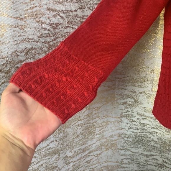 Vintage🧚‍♀️Hot Red sequinned long sleeve pullover sweater size XL - Picture 5 of 10